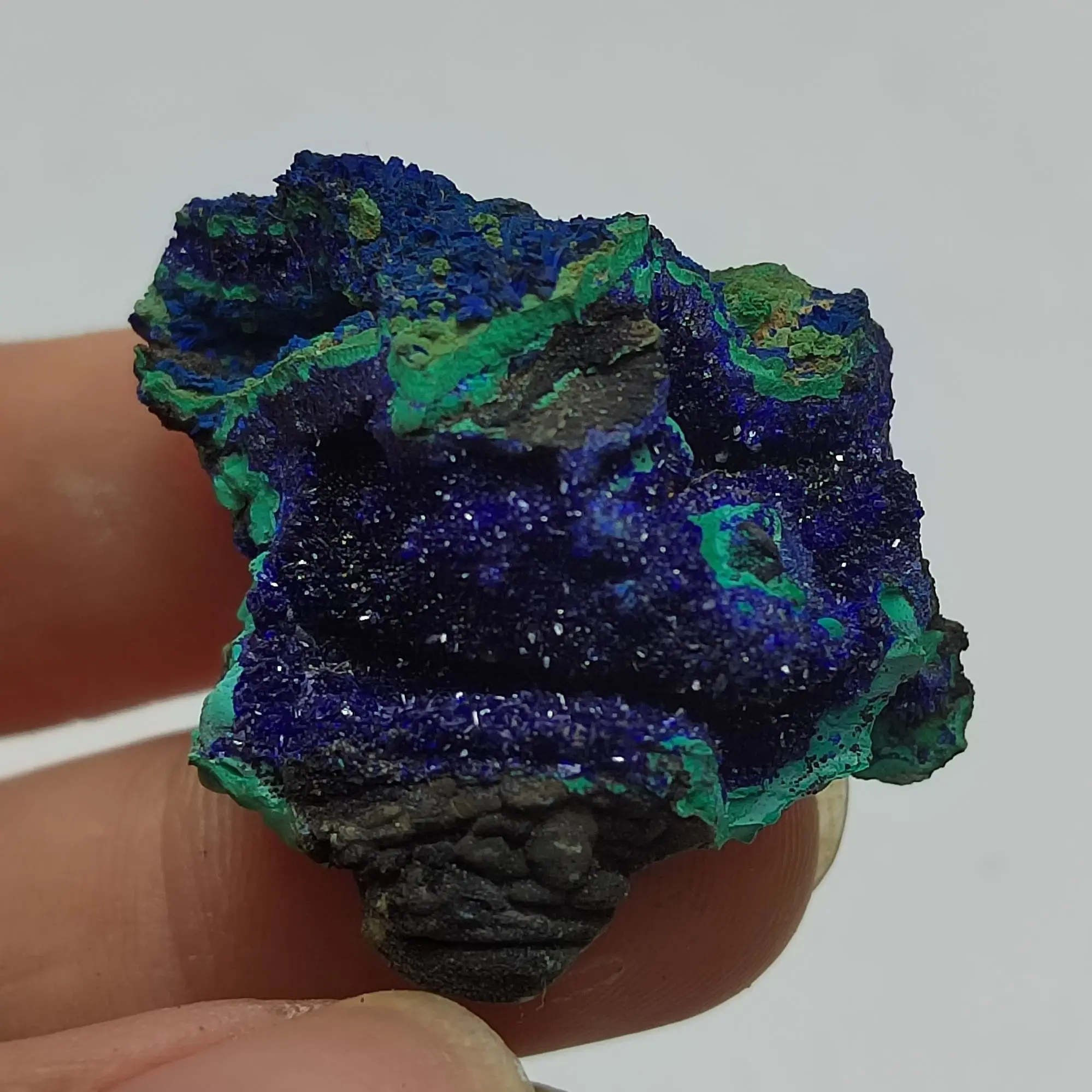 12.1-100.6Grare Cristallo Di Quarzo Naturale Azurite Naturale Malachite Pietra Preziosa Confronto Pietra Aurale Energia Guarigione Campioni Minerali