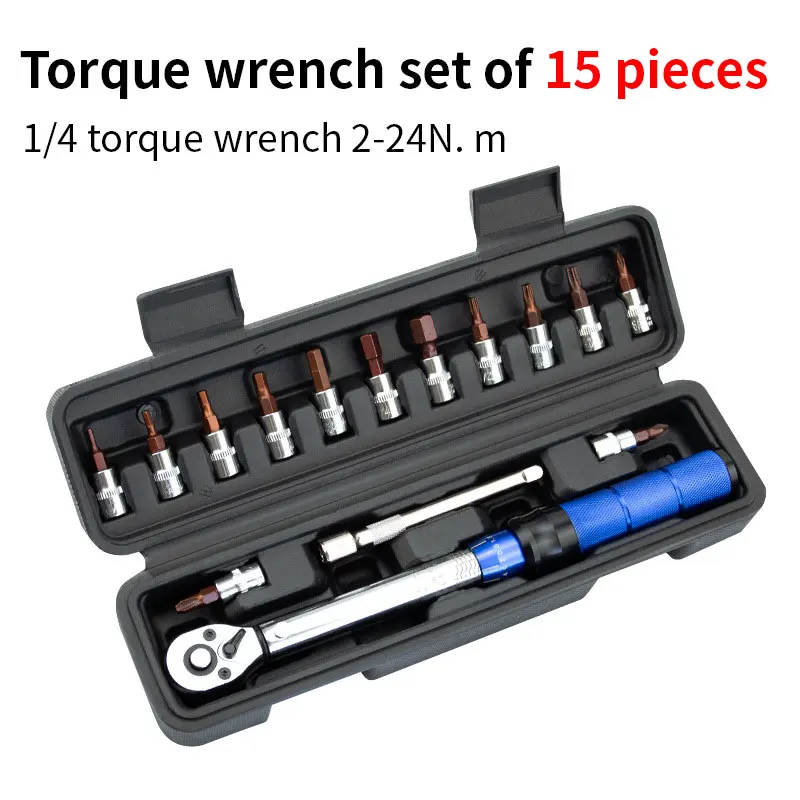 ProfessionalBicycleMotorcycleRepairKitTorqueWrenchSet15Pcs14