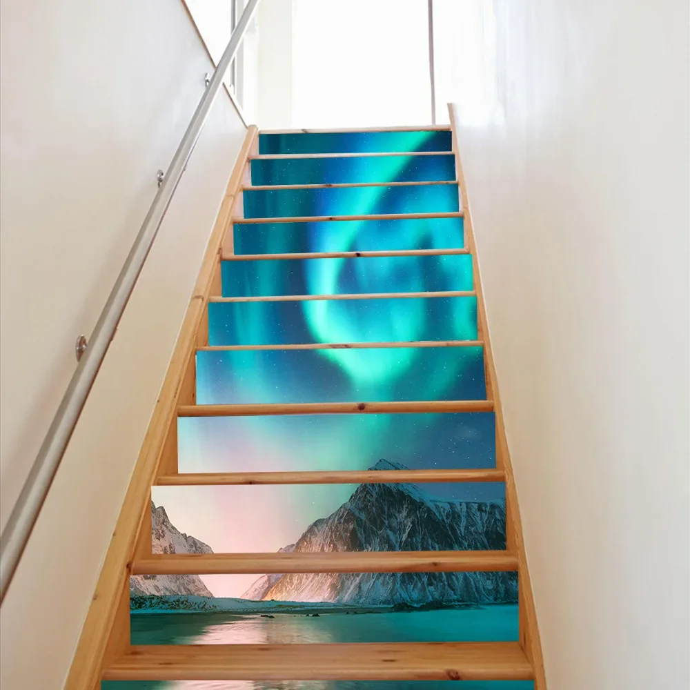 PVC Waterproof Self-adhesive Personalized Stairs Sticker Home Decoration Mural DIY Floor Beautification Stairs Sticker floor stickers sticker decoration