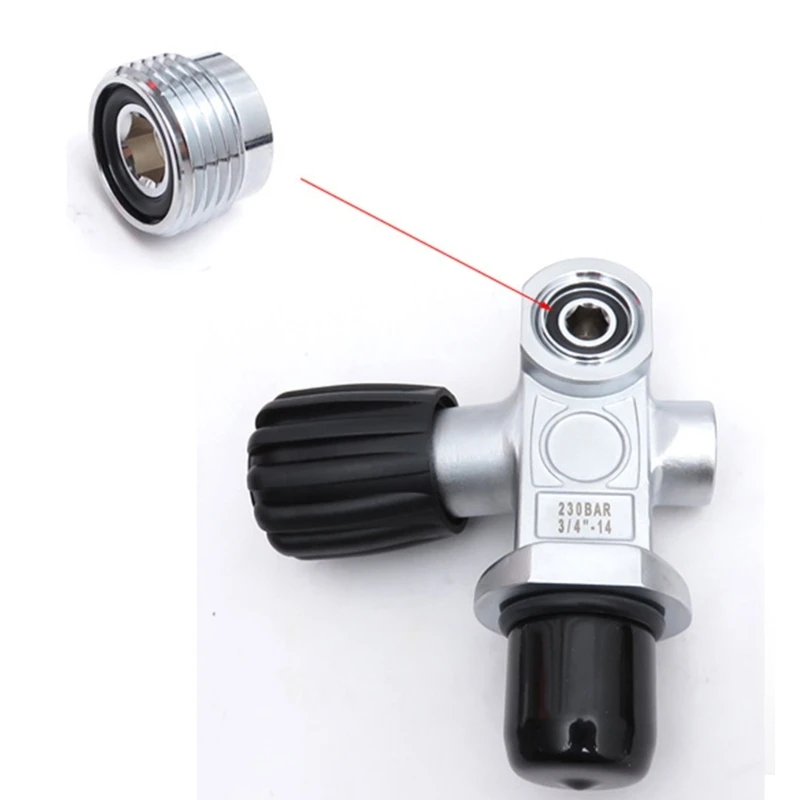 Din To Yokes Cylinder Tanks Insert Valves Adaptor Converter Scubas Diving Yokes Insert Tanks Valves Adaptor Water Sport