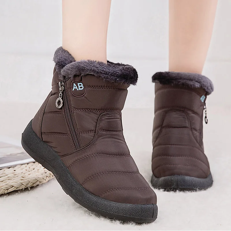 Winter Women's Boots Warm Snow Boots High Top Casual Cotton Boots Thick Bottom Waterproof Shoes Botas Mujer Warm Winter Boots