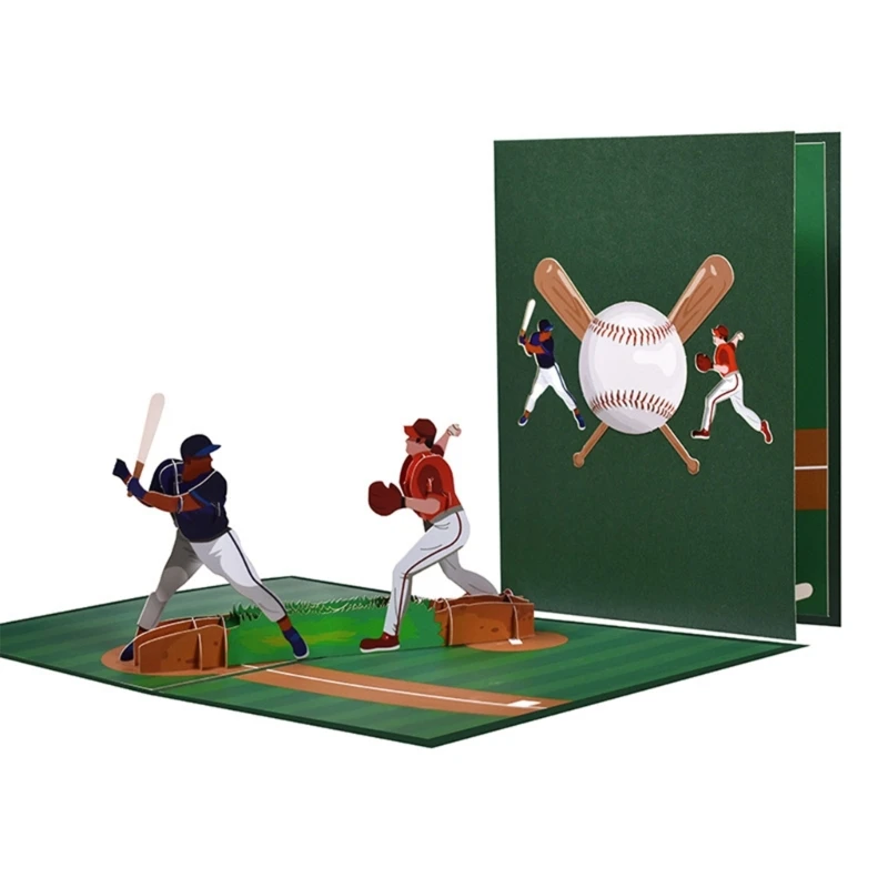 Baseball Pop Up Card 3D Baseball Greeting Card with Envelope All
