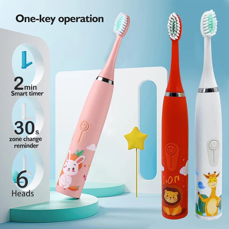 Children Sonic Electric Toothbrush Cartoon Kids With Replace The Toothbrush Head Ultrasonic Electric Toothbrush Sonic Brush Head 4 Children Sonic Electric Toothbrush Cartoon Kids With Replace The Toothbrush Head Ultrasonic Electric Toothbrush Sonic Brush Head 4