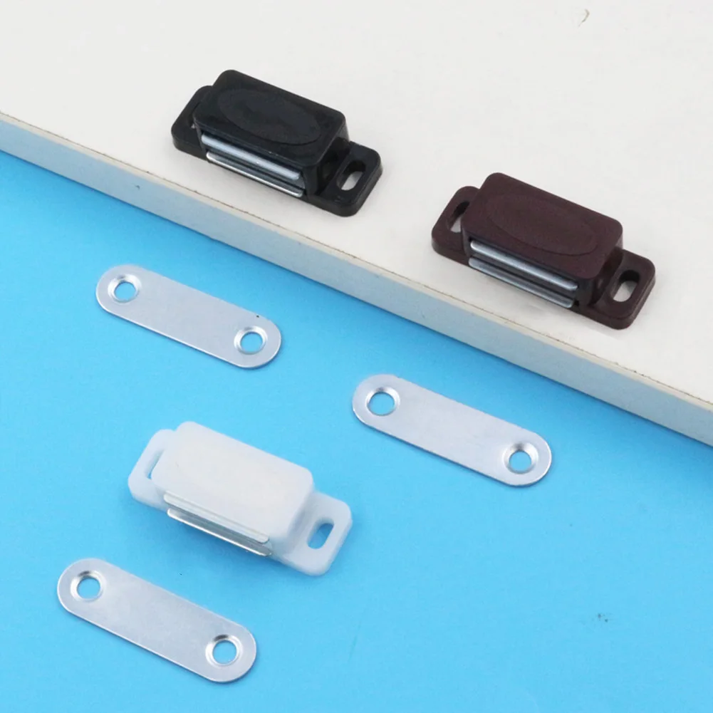 Description Picture 3 of itemMagnetic Cabinet Catches Plastic Magnet Door Closer Closet Cupboard Latch Catch Furniture Hardware White Black Brown