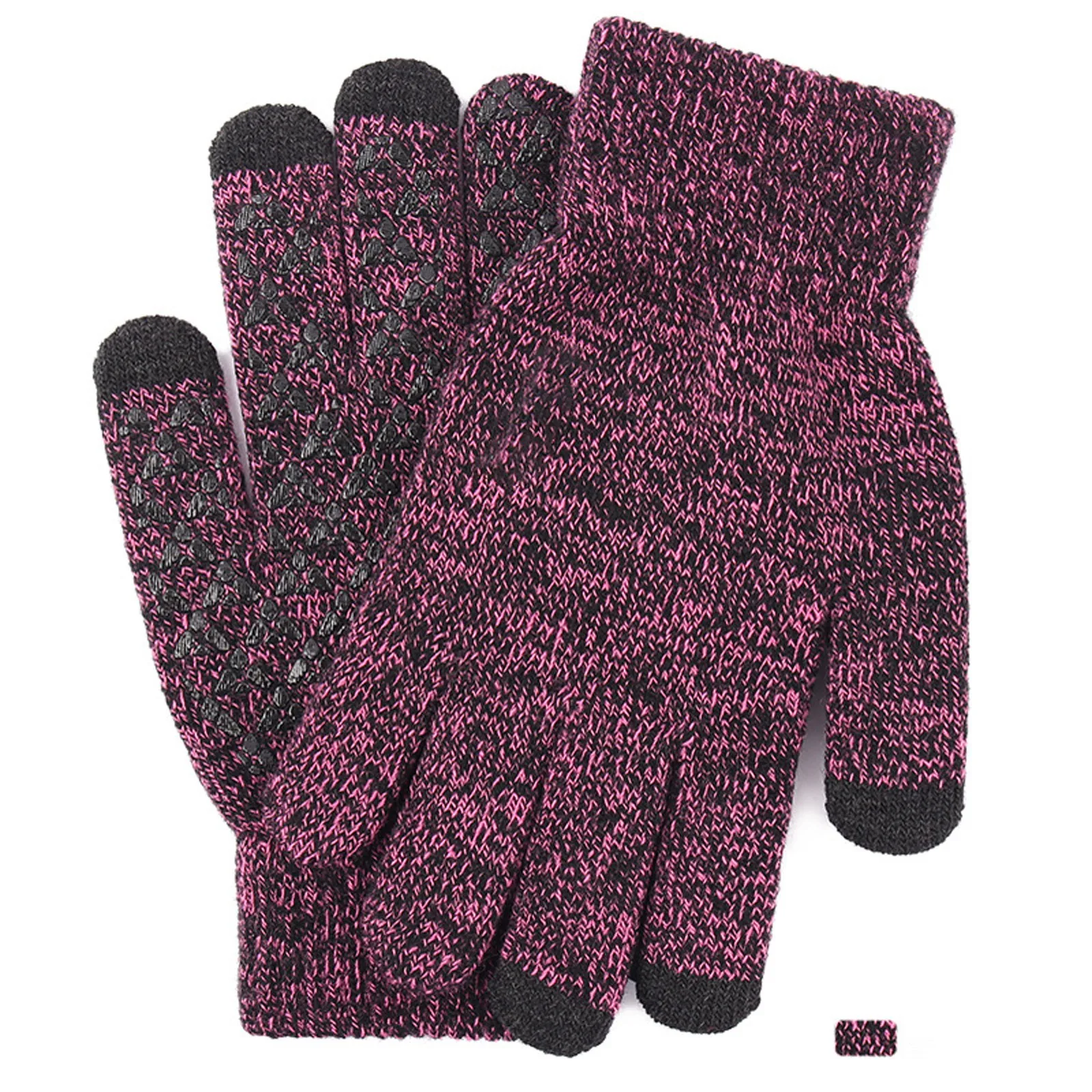 

Winter Men Adult Plus Fall And Winter Thickened Knitted Warm Woolen Gloves Women Winter Gloves Warm Driving Motorcycle Ski