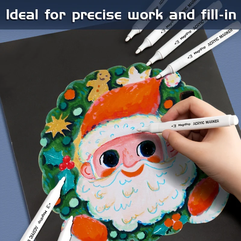 5pcs White Acrylic Markers 5