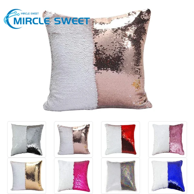 Sublimation Sequin Pillow Blanks  Cover Cushions Sublimation - Pillow  Covers 40x40cm - Aliexpress