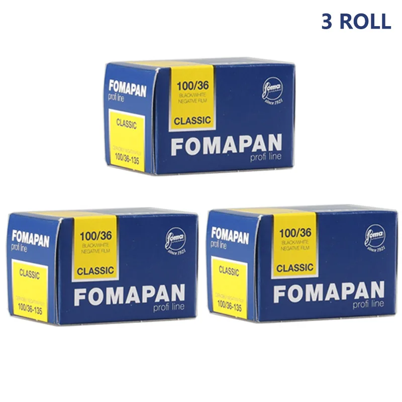 1-10 ROLL  Fomapan Classic 100 135 35mm Black And White Film Subpackage Rolls 36 Exposure Per Roll For Kodak 135 Film Camera