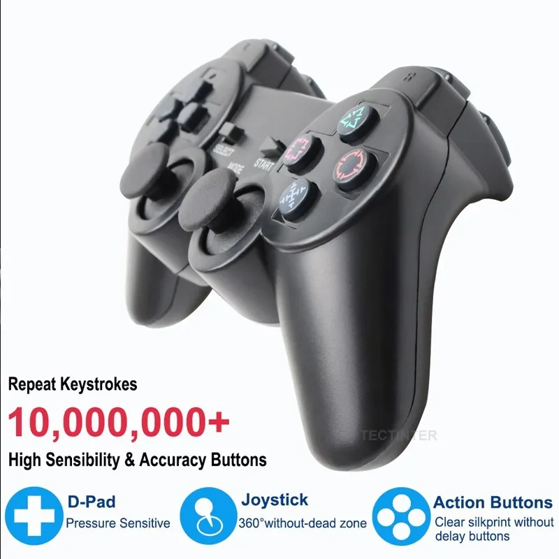 Gamepad Sem Fio Para Sony Ps2 Controlador Para Playstation 2 Console  Joystick Dupla Vibração Choque Joypad Usb Jogo De Computador Controle -  Controles De Videogame - AliExpress