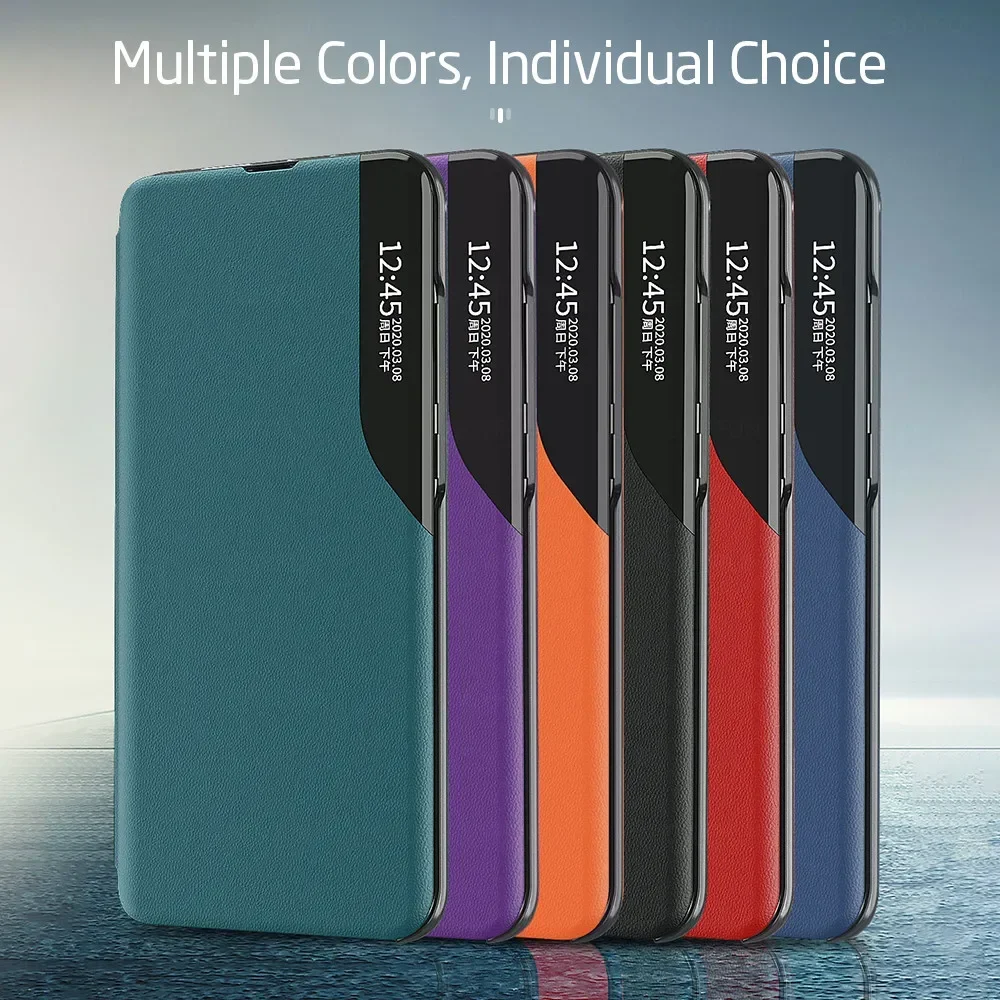Enhanced Smart View Flip Phone Case - Stylish and Protective Book Cover s Coque Capa