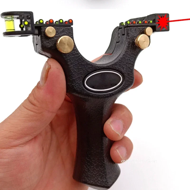 

Laser Slingshot High Precision Outdoor Hunting Resin Bow Catapult with Rubber Band Sports Entertainment Hunting Accessories