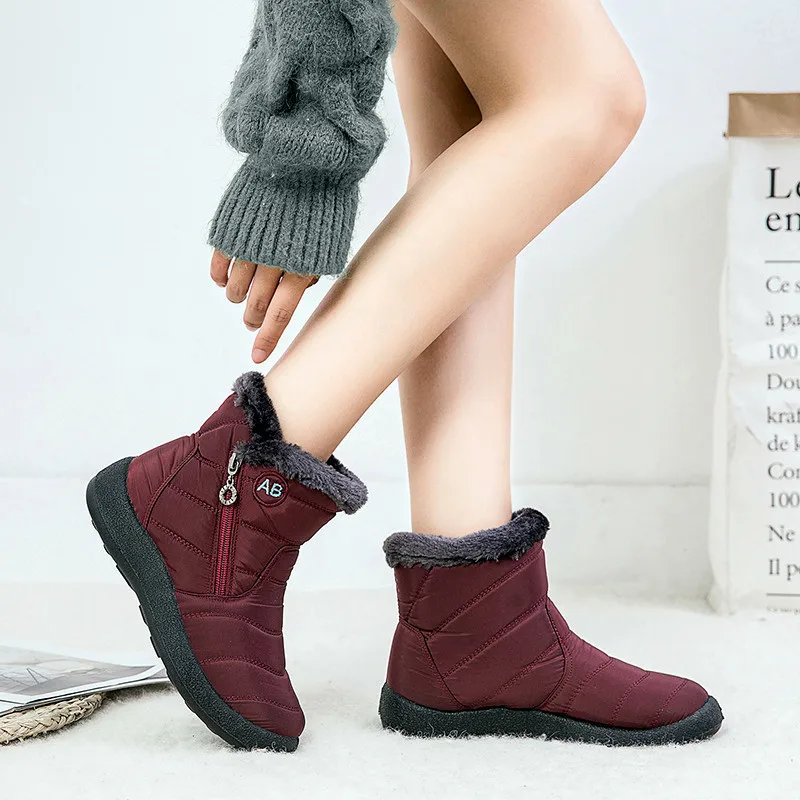 Winter Women's Boots Warm Snow Boots High Top Casual Cotton Boots Thick Bottom Waterproof Shoes Botas Mujer Warm Winter Boots