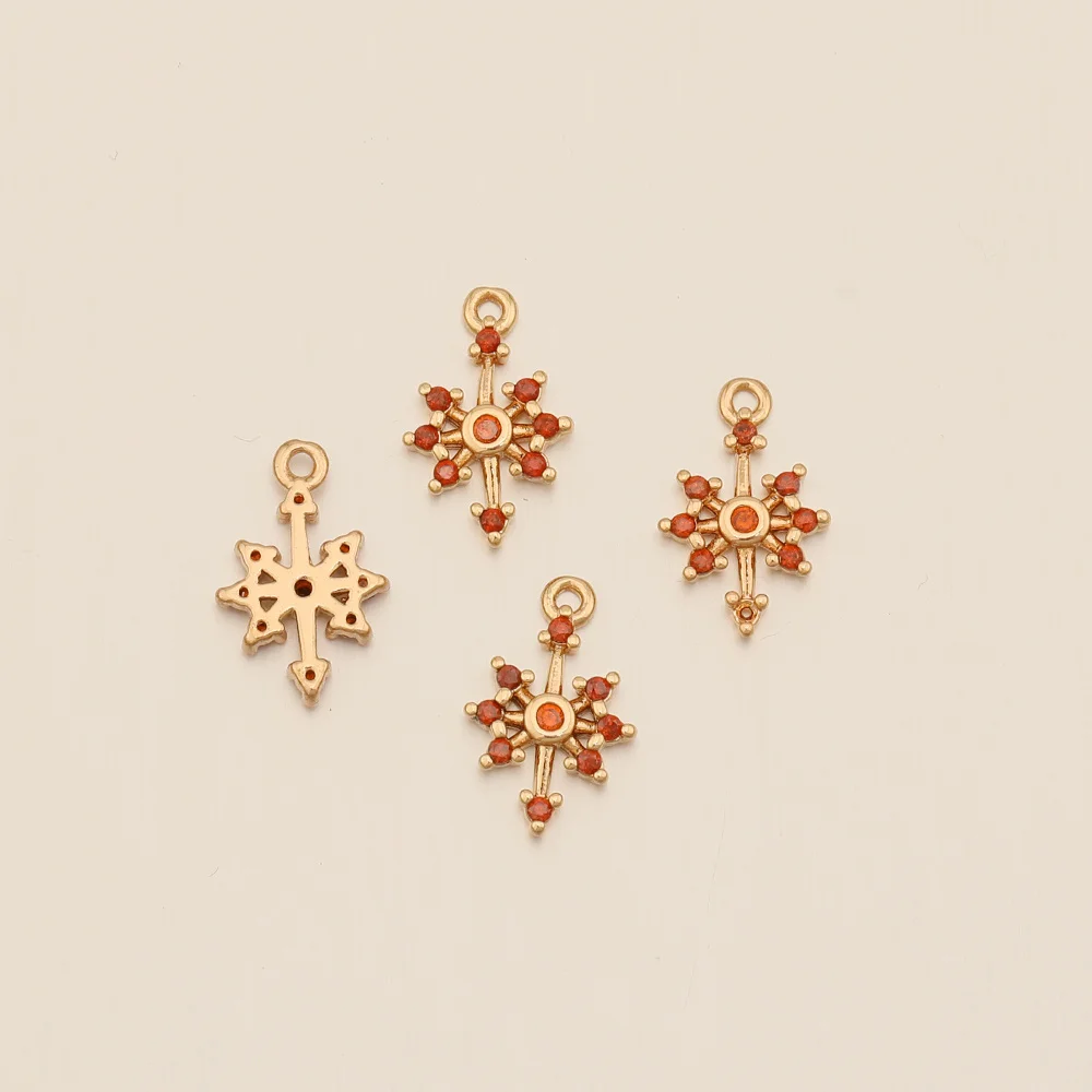 Cordial Design 9*13MM 100Pcs CZ Charms/Flower Shape/Hand Made/DIY Jewelry Parts/Rhinestone Pendant/Jewelry Findings & Components - cordial