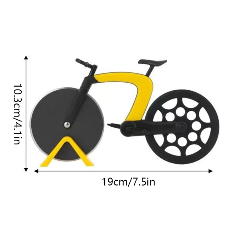 Creative Pizza Cutter Bicycle Shape Pizza Cutter Reusable Slicer Picnic Practical Stainless Steel Kitchen Accessories