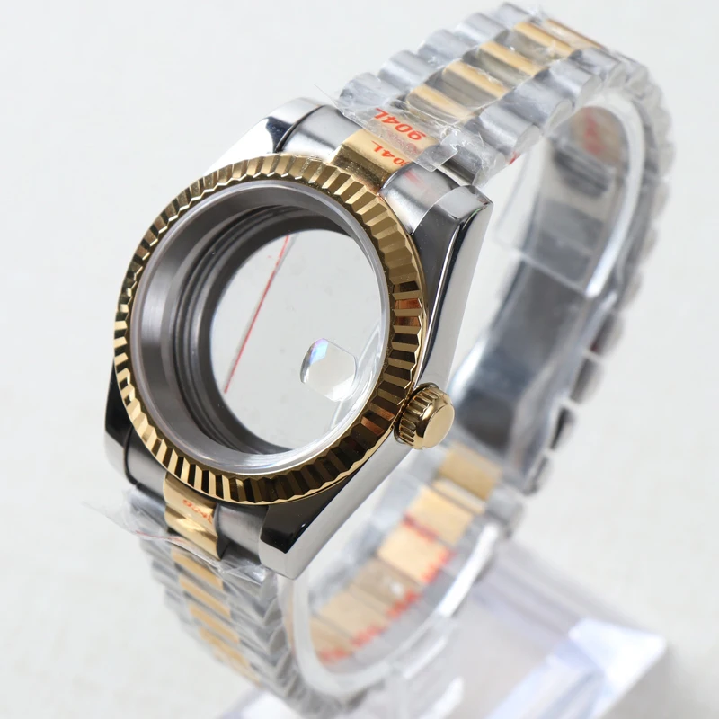 

NH35 complete set case 36/39mm NH35 Case Sapphire Crystal Stainless Steel solid back/Transparent Back for NH35/NH36 Movement