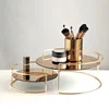 European-style Double-layer Stainless Steel Cosmetic Storage Box Home Desktop Dressing Table Perfume Rack Bathroom Makeup Rack 1