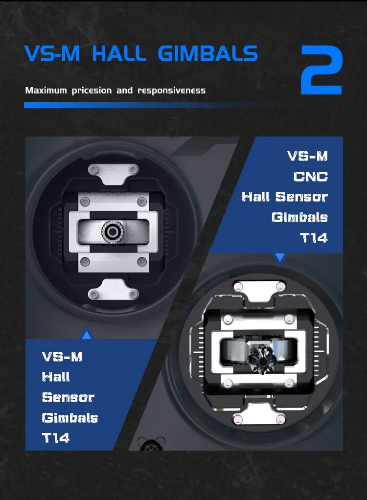 Jumper T14 Transmitter, VB-M CMC Hall Senisor Gimbals T14 VS-