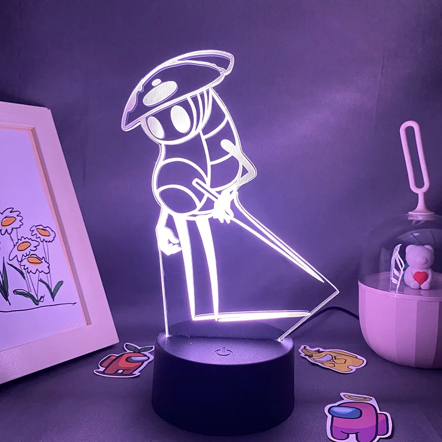 

Game Hollow Knight 3D Led Neon Night Lights Birthday Toys Cool Gift For Friends Kids Bedroom Table Decor Game Quirrel Lava Lamps