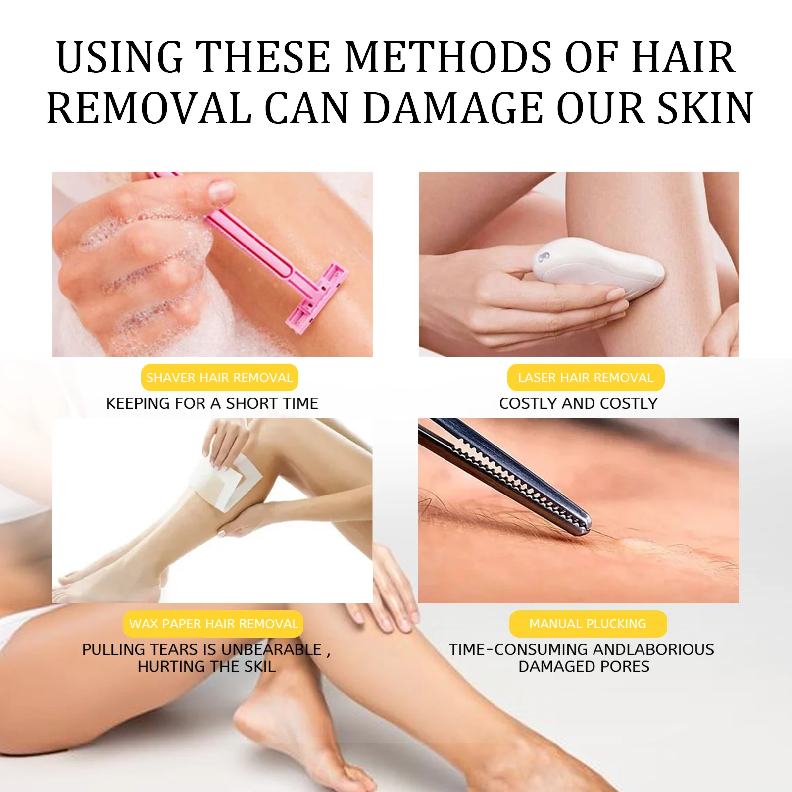 Honey Milk Hair Removal Cream Gentle Depilatory For Body Skin_voghion.com