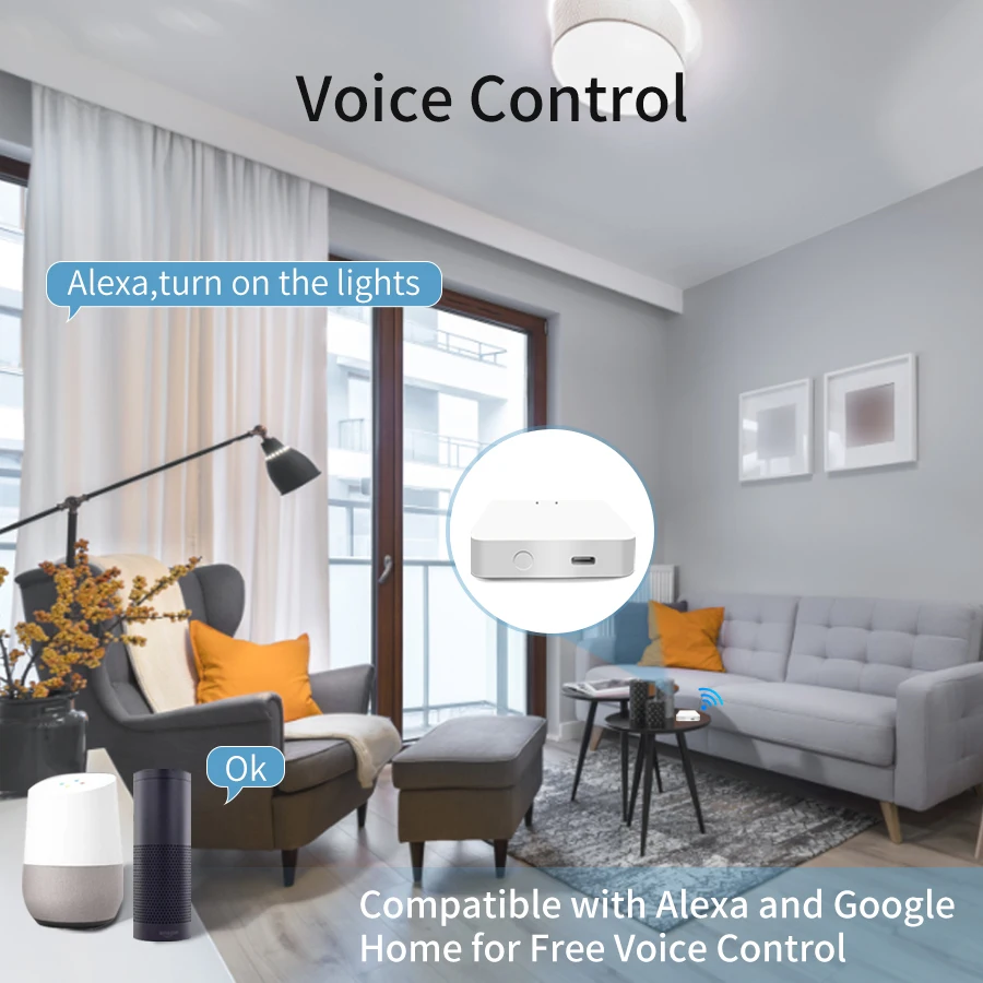 Tuya Wireless Smart Home Hub with App and Voice Control