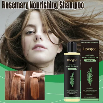Hoegoa Shampoo per capelli al rosmarino Volumizzante e ispessimento Rafforzante e controllo dell'olio Nutre e ripara l'olio per capelli aggiunge il volume