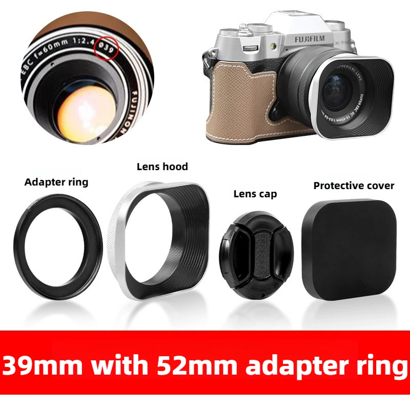 Aluminum Alloy Metal Square Lens Hood Lens Protector