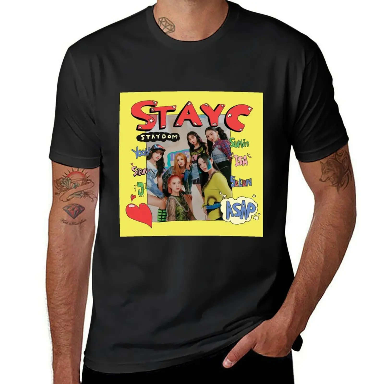 

STAYC - ASAP T-Shirt sports fans oversized quick-drying slim fit t shirts for men