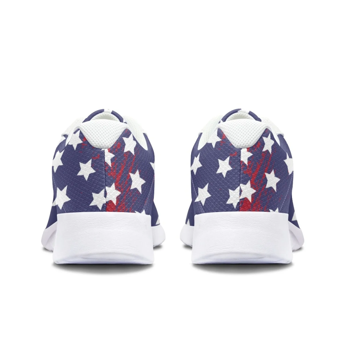 United States Flag Print Women's Soft Cozy Gym Sneaker Wear-resistant Outdoor Casual Shoes Lightweight Breathable Walking Shoes