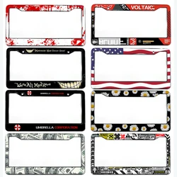 Universal License Plate Frame Capa, Waterproof Number Plate Holder, Liga de alumínio, EUA Auto Acessório, Decoração do carro, 2023