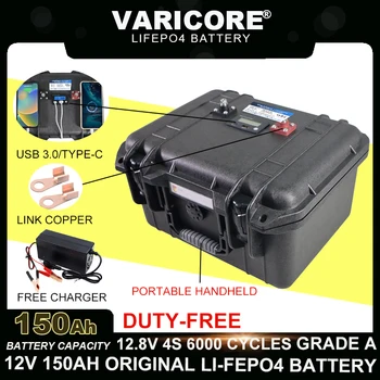 VariCore 12.8V 150AH LiFePO4 Battery 12v 4s Multifunctional Portable suitcase Batteries for Golf cart Camp Inverter Car Lighter 1