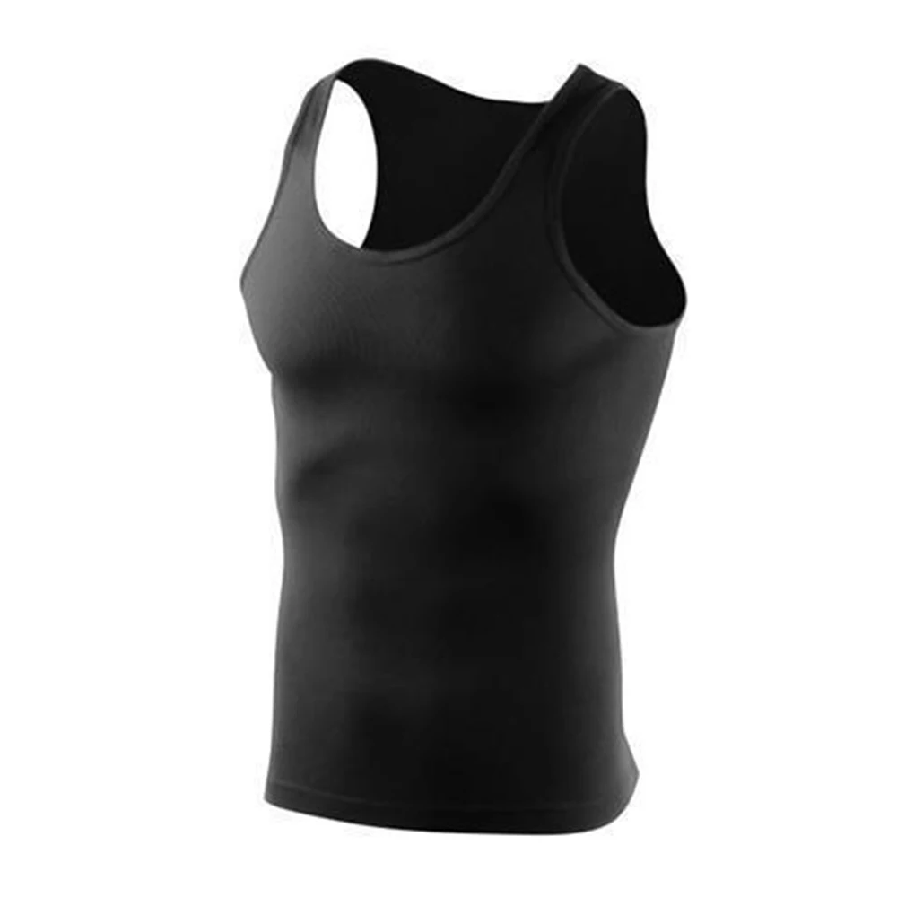 

New Mens Compression Base Layer Gym Tank Top Vest Sports Sleeveless Shirts Male Comfy Breathable Shapewear Tops 2023 Summer