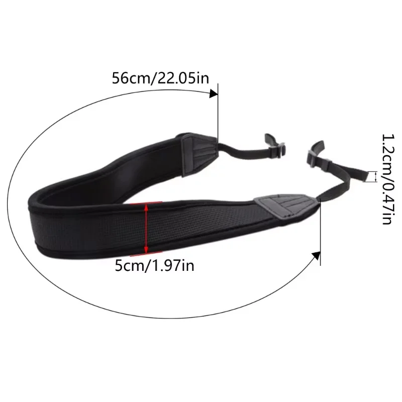 Adjustable Black Anti Slip Camera Shoulder Strap Belt