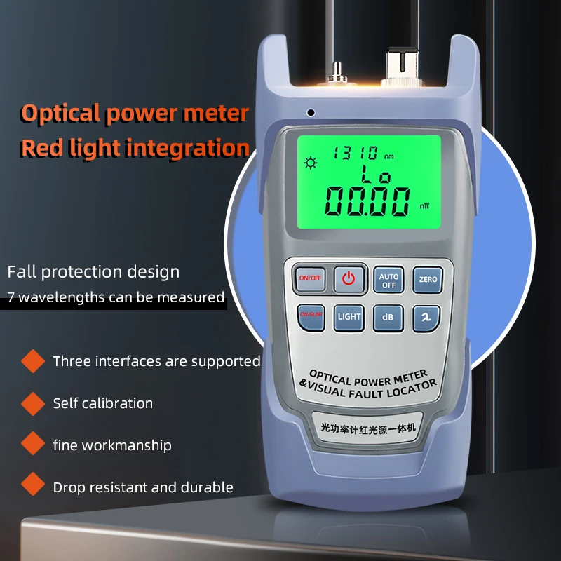 Burboro Handheld Fiber Optical PON Power Meter FTTX Visual Fault Locator Network Cable Test optical fiber tester 10mw 30mw VFL