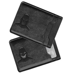 Premium Leather Slim Card Holder Wallet with Superhero Mask - Perfect Gift (1pcs)