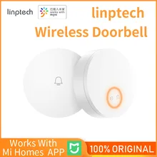 Linptech Wireless Doorbell No Battery No Wiring Self-generating Power-off Memory Adjustable Volume Works With Mi Homes App