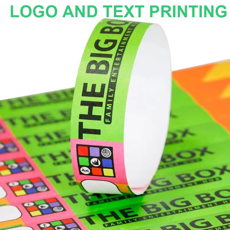 Festival Bracelets Tyvek Paper Wristband For Events Cheap Bands With QR Code And Text Printing