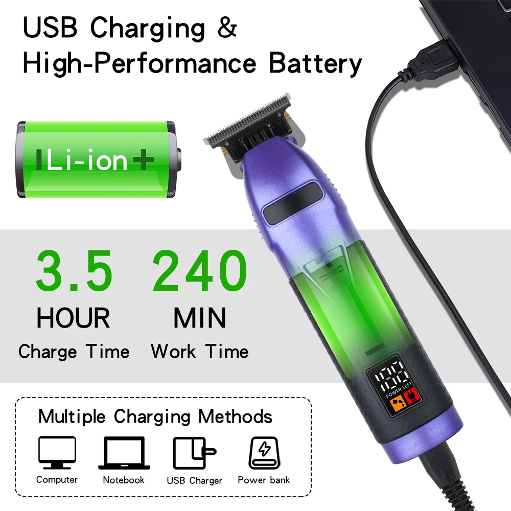Hair Clipper Electric Hair Trimmer for Men Wireless Barber Trimmer Electric Shaver Professional Men's Hair Cutting Machine 4