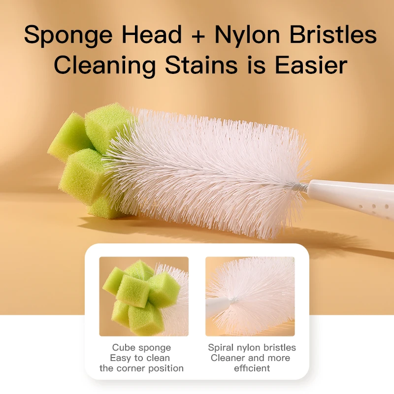Feeding Bottle Nipple Pacifier Brush Set 3 in 1 for Cleaning bottle brush bottle cleaning brush cleaning brush cleaning brush set