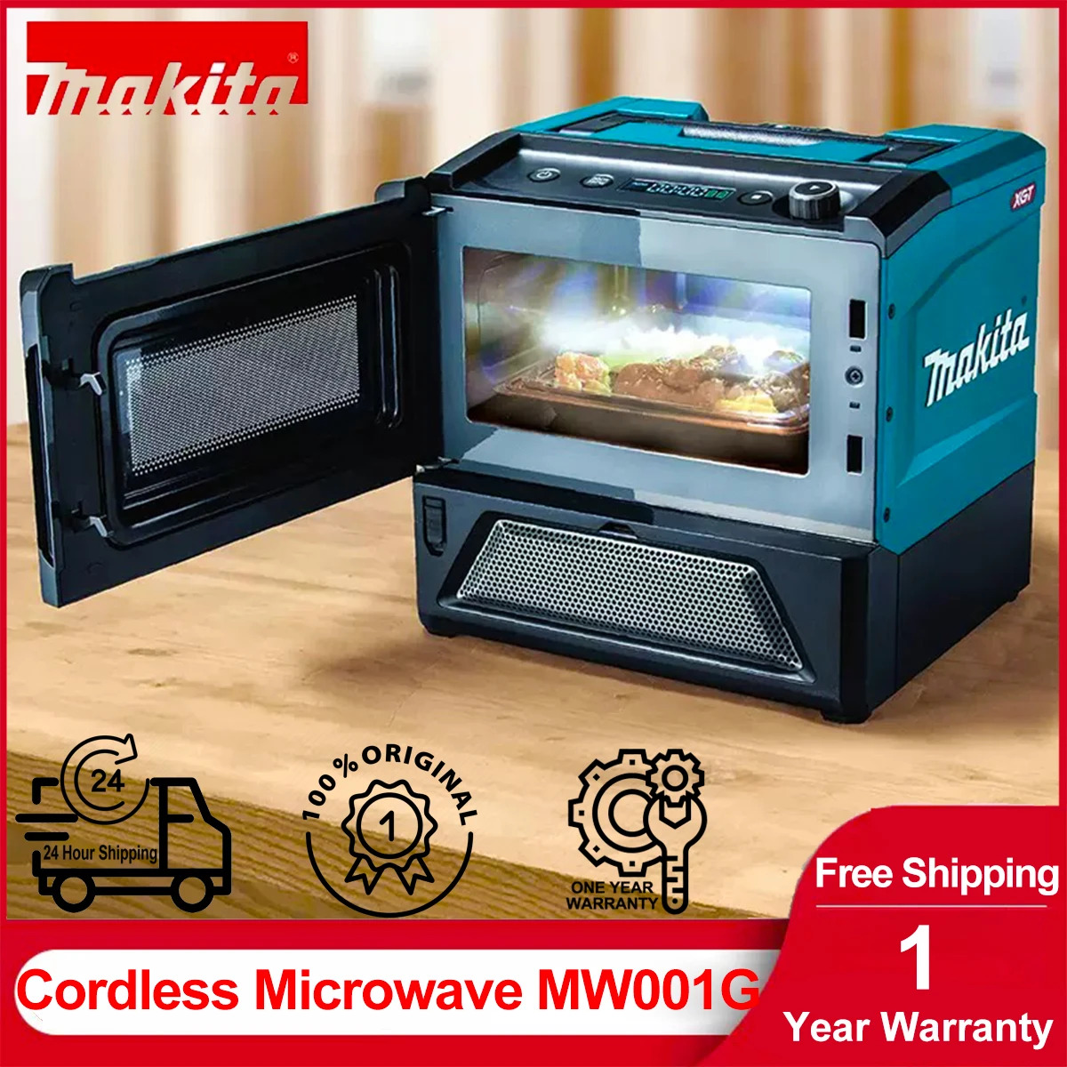 Giappone Makita MW001G ricarica Cordless forno a microonde all'aperto  scatola di riscaldamento portatile 500W/350W 40V batteria al litio forno  elettrico - AliExpress