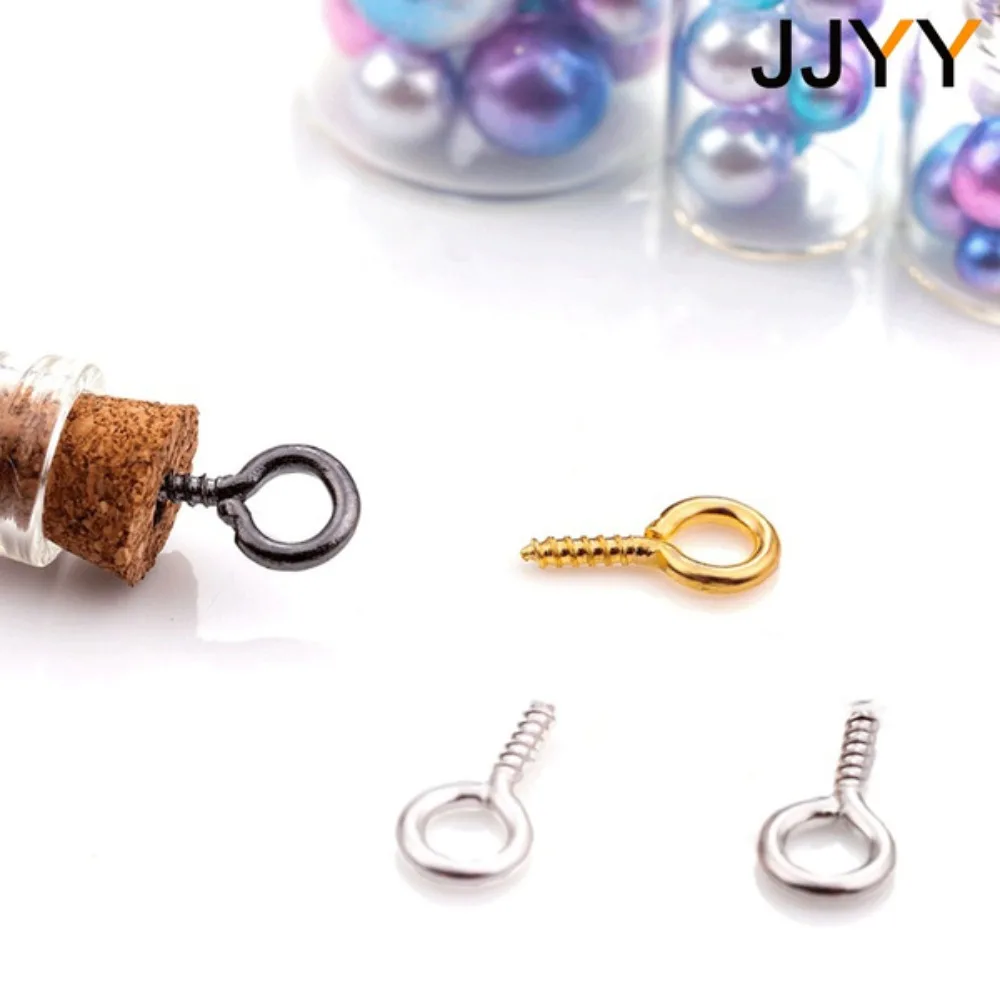 200 pcs Diy jewelry accessories self-tapping goat's eye screws goat's eye nails horn nails gold screws jewelry making