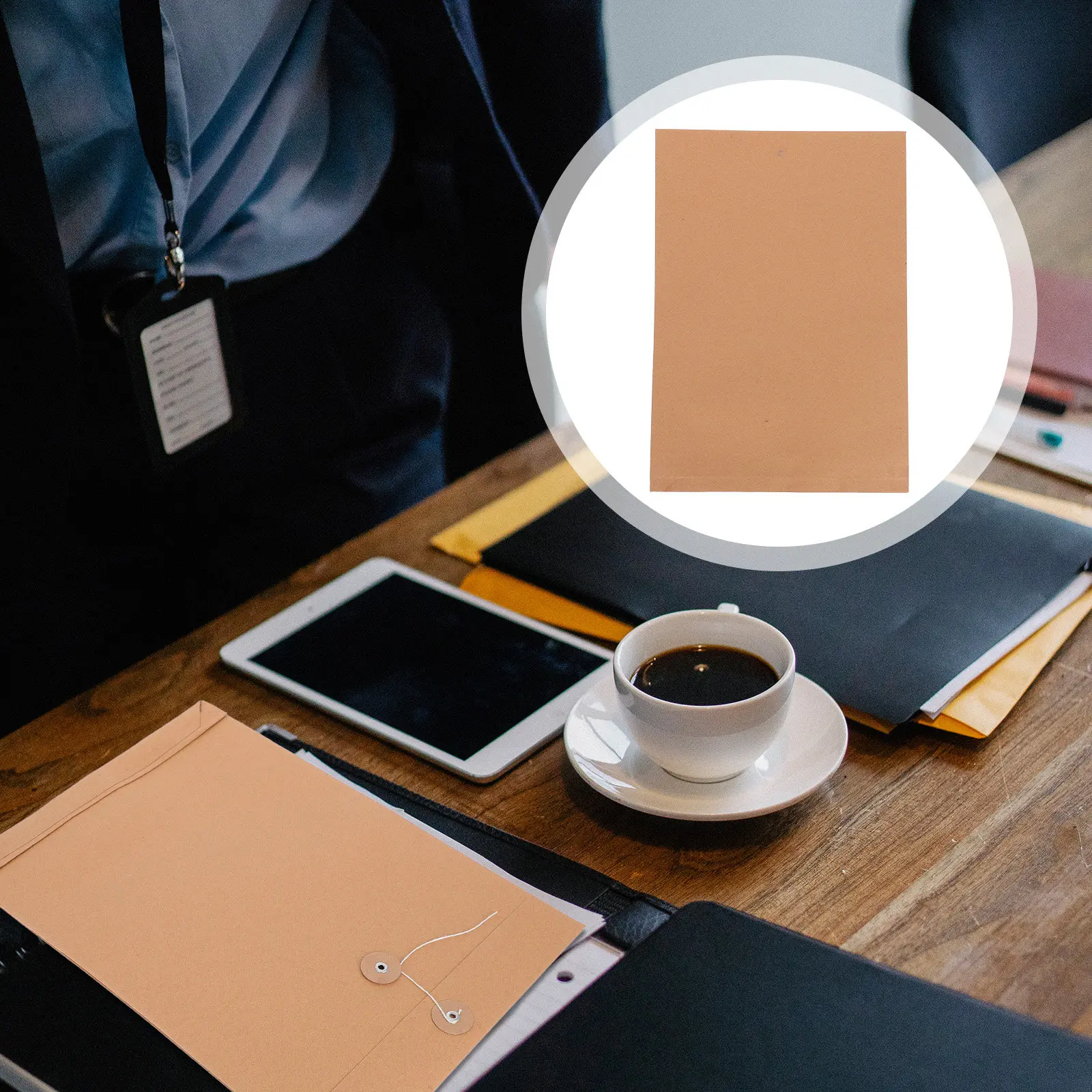 25Pcs 파일 폴더 대용량 크래프트 종이 포트폴리오 주최자 케이스 편지 크기 문서 캐리어 가방 사무용품