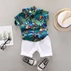 Baby Boy Clothes Baby Clothes 0-5 Years Old Summer Short-Sleeved Shorts Suit Baby Printed Shirt Casual Shorts Two-Piece Suit 3