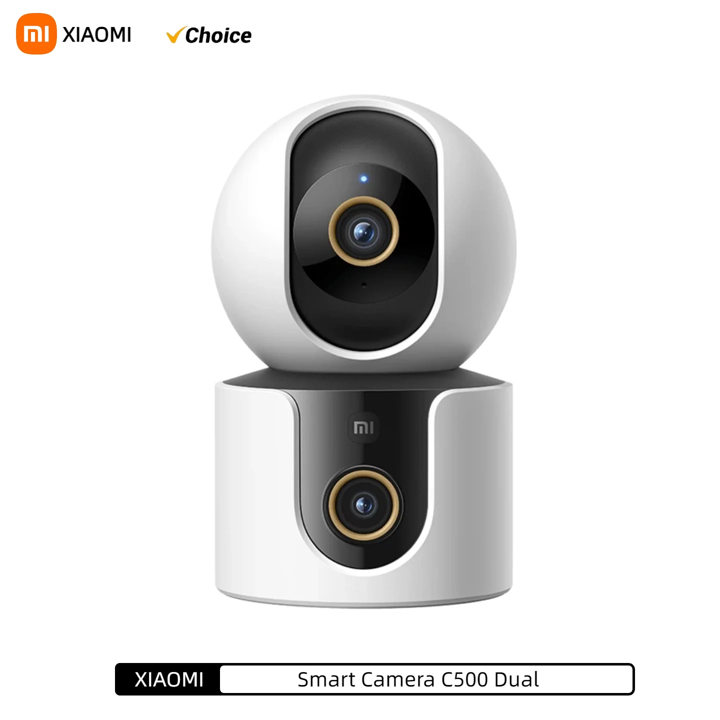 Nuova telecamera di sicurezza Xiaomi Smart Camera C500 versione doppia lente 4MP 360 ° APP WiFi 6 Mi Home per visione notturna a colori con rilevamento AI