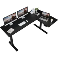 L Shaped Computer Desk, 71x48 Inch Dual Motor Electric Corner Sit Stand Up Table, Height Adjustable, for Home Work, Gaming Desk 2