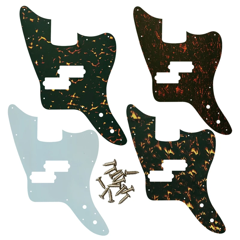 Fei Man - Custom Pickguard Parts For Us Fender Mh Signature Jaguar Bass Guitar Pickguard, Scelta Multicolore