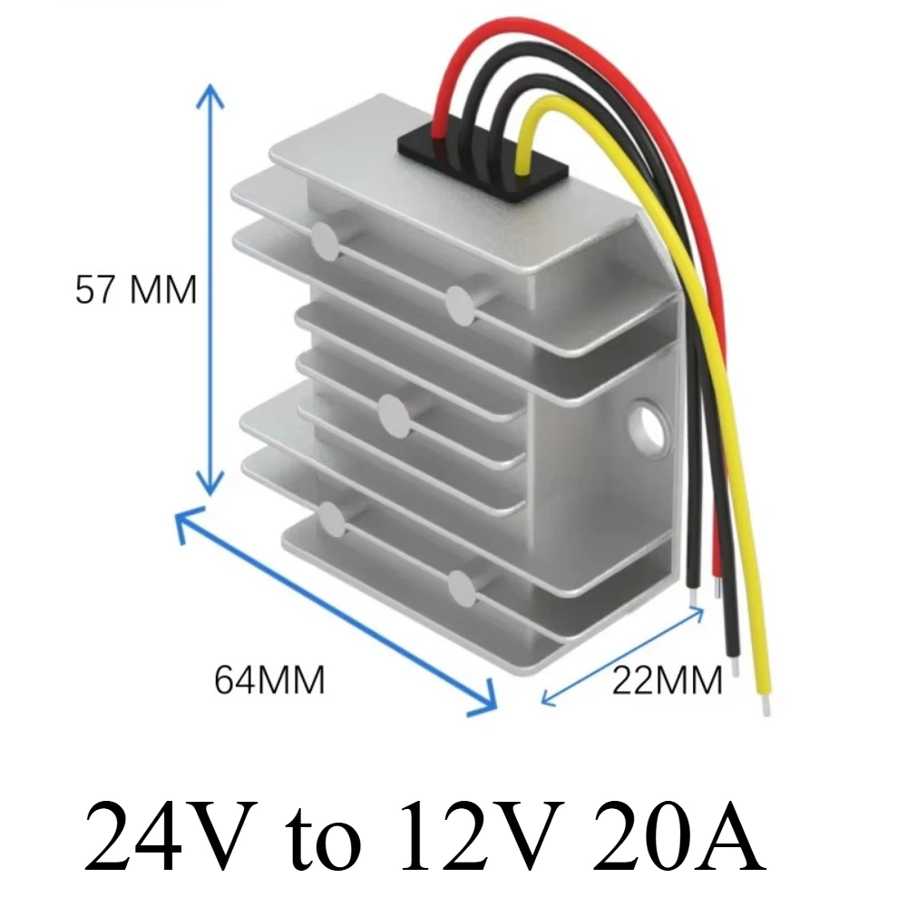 Heavy-Duty Voltage Step-Down Transformer and Converter (24V to 12V) - 40A Capacity