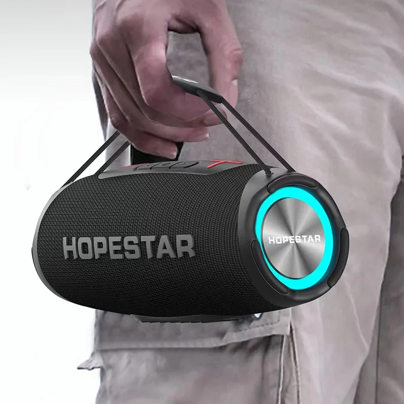 HOPESTAR H53 무선 블루투스 스피커, 휴대용 야외 방수 IPX5 35W 고출력 HIFI 서브우퍼 서라운드 사운드 시스템 TWS