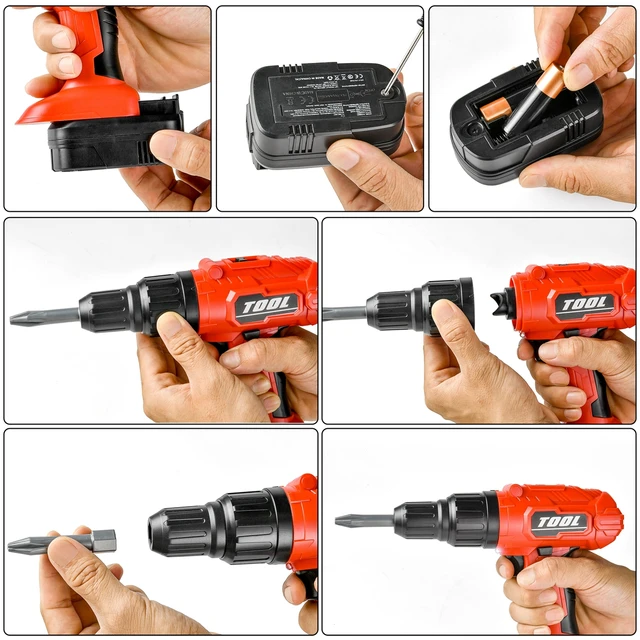 TOY CHOI'S Electric Drill Toy Kid Pretend Play Tool Outside Construction Toddler Outdoor Preschool Gardening Lawn Gift for Kids 4