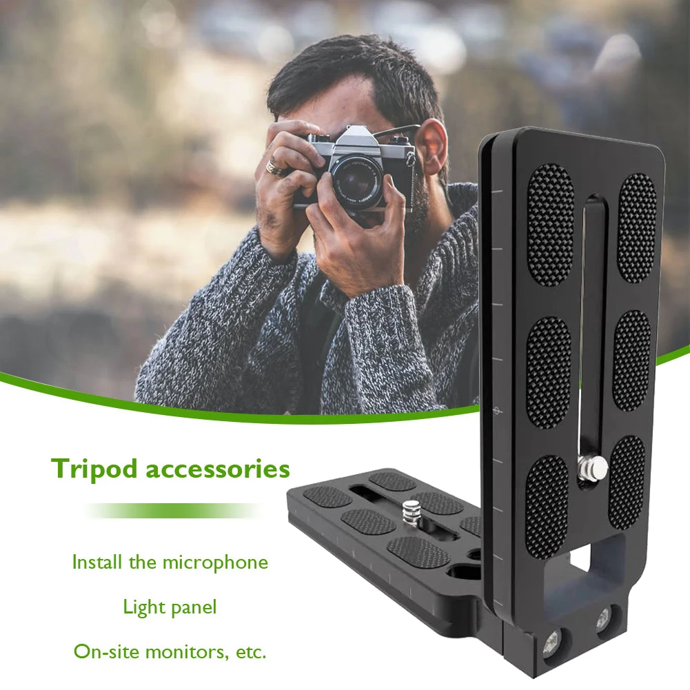 Camera Quick Release L Plate Mount Bracket 1/4 Inch Screw Universal Camera L Bracket Camera Video L Plate for Canon Nikon