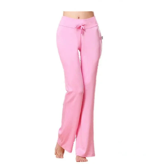 Leggins A Zampa Donna Larghi - Pantaloni Flare Elasticizzati, Vita Alta, Con Tasche